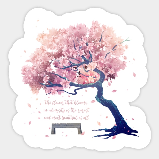 the flower that blooms in adversity Sticker by moonsia